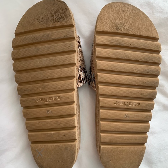 J/SLIDES Libby Platform Slide Sandals Natural - Picture 5 of 5